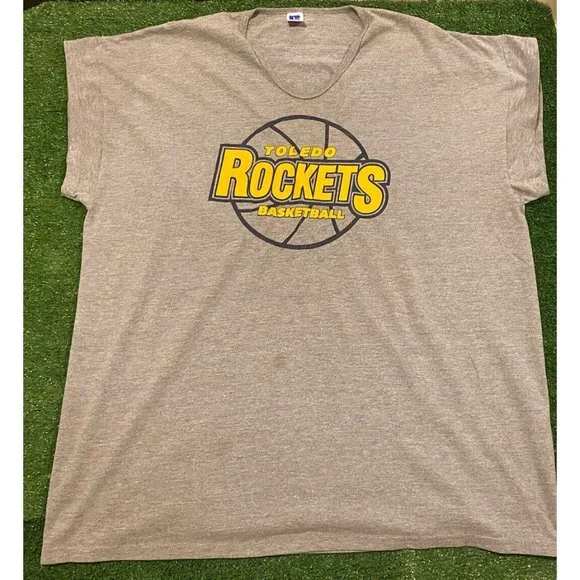 Vintage Russell Athletic Toledo Rockets basketball sleeveless t-shirt 2XL gray - Picture 2 of 12